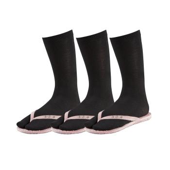 Preview: 3 Paar TippTexx 24 Bambus Tabi Socken, Socken für Zehentrenner